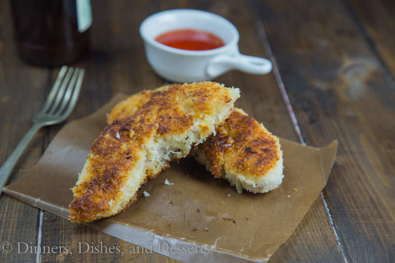 Coconut Crusted Chicken Tenders {Dinners, Dishes, and Desserts}