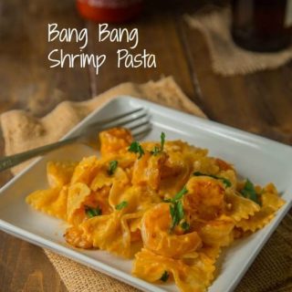 Bang Bang Shrimp Pasta - turn the famous bang bang shrimp appetizer into a main dish with this creamy pasta.