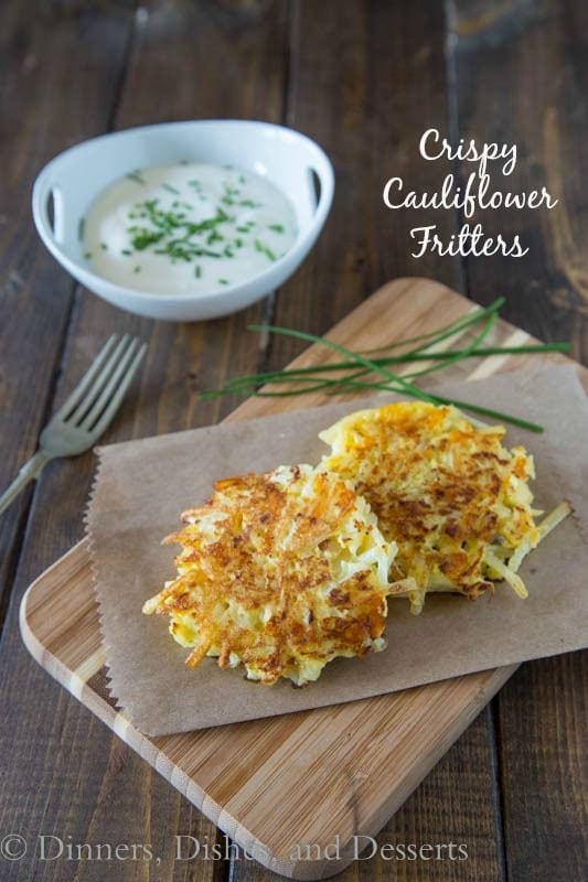 Crispy Cauliflower Fritters {Dinners, Dishes, and Desserts}