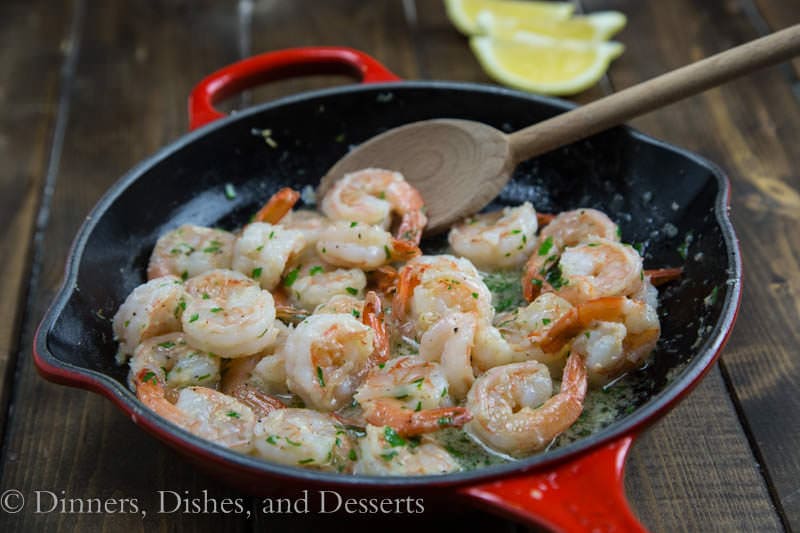 Lemon Garlic Shrimp {Dinners, Dishes, and Desserts}