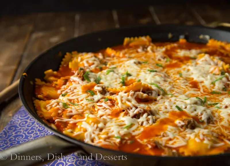 Skillet Lasagna {Dinners, Dishes, and Desserts}