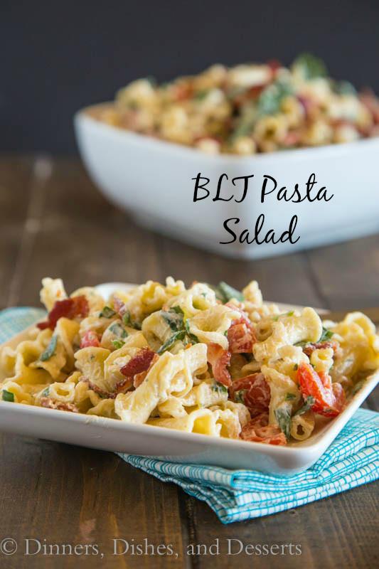 BLT Pasta Salad - Turn the classic BLT sandwich in a pasta salad with a creamy dressing. Great for lunch, dinner, parties, potlucks, or just about anytime.