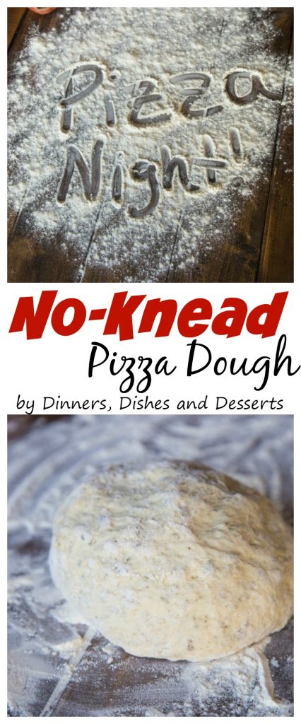 No Knead Pizza Dough - Make homemade pizza at home with this super easy homemade pizza dough!