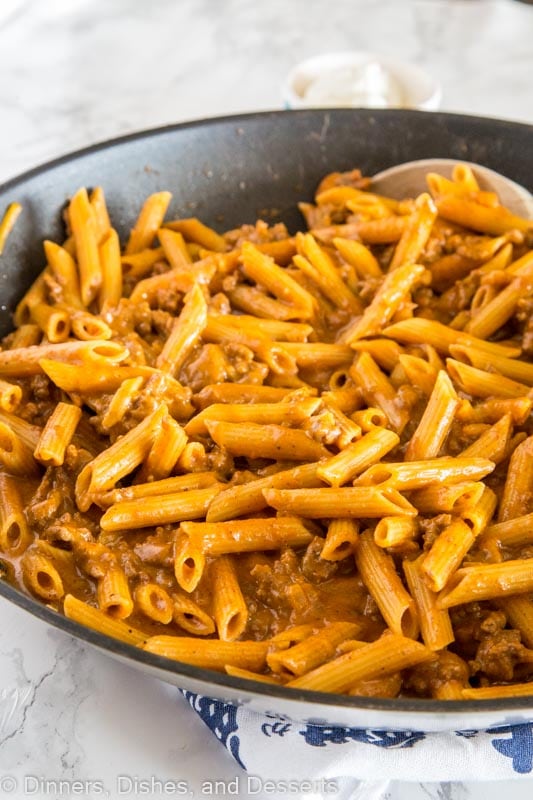 A bowl of chili mac pasta 
