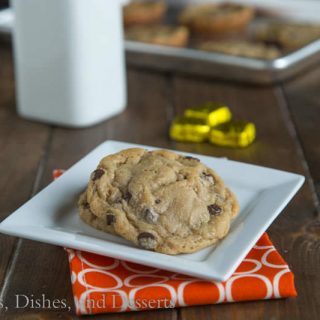 Caramel Stuffed Chocolate Chip Cookies {Dinners, Dishes, and Desserts}
