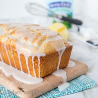 Iced Almond Lemon Loaf Cake {Dinners, Dishes, and Desserts}