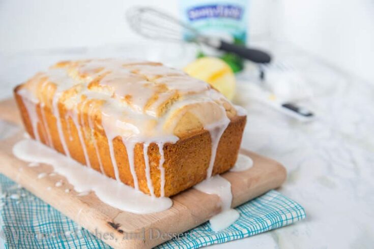 Iced Almond Lemon Loaf Cake {Dinners, Dishes, and Desserts}