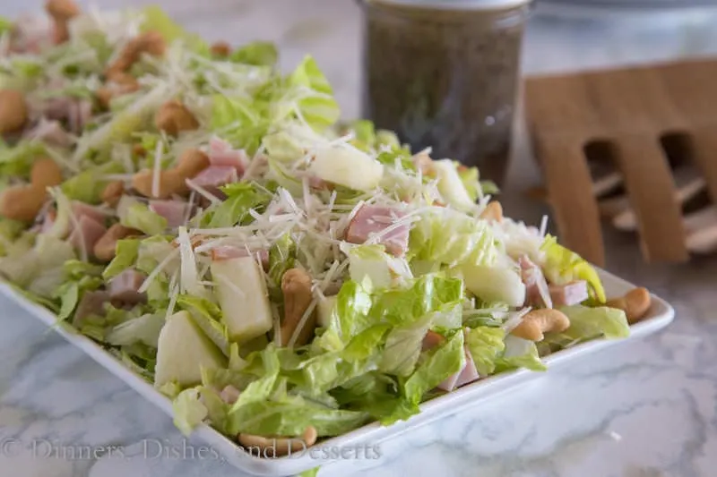 Pear, Cashew & Canadian Bacon Salad {Dinners, Dishes, and Desserts}