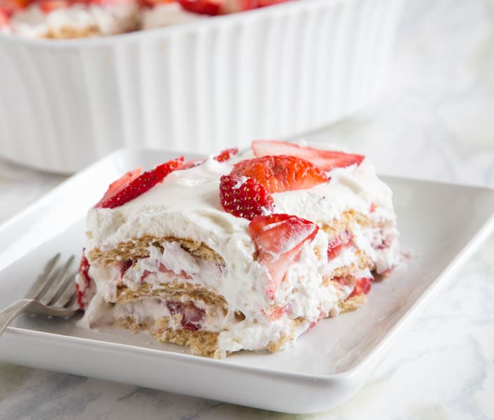 Strawberry Ice Box Cake