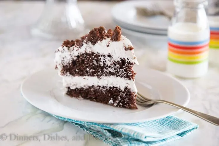 Chocolate Cream Cake {Dinners, Dishes, and Desserts}