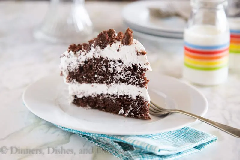 Chocolate Cream Cake {Dinners, Dishes, and Desserts}