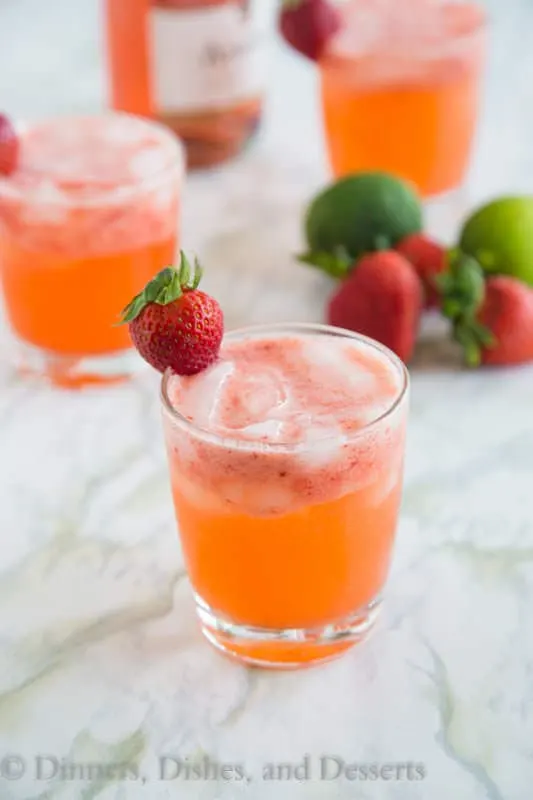 Strawberry Margarita Punch - Your favorite strawberry margarita all dressed up and turned into a fun strawberry punch!