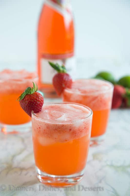 Strawberry Margarita Punch - Your favorite strawberry margarita all dressed up and turned into a fun strawberry punch!