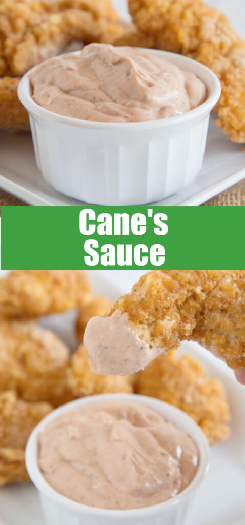 close up canes sauce in white bowl