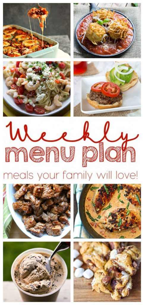 Weekly Meal Plan Week 4 - Making your week easy with 6 dinner recipes and 2 desserts.