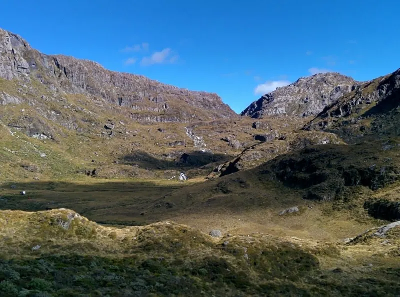 Our turnaround point on the Routeburn Track.  You can see Hooser Pass in the distance
