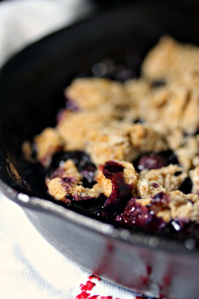Grilled Blueberry Cobbler {Kiss My Smoke}