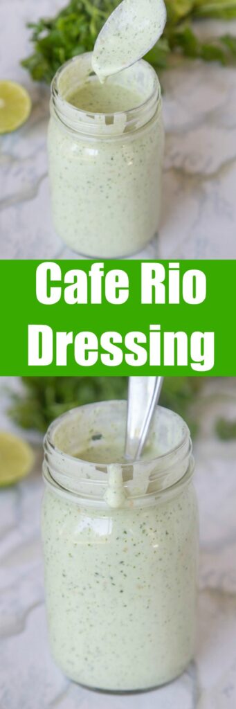 Cafe Rio dressing - A homemade version of the Cafe Rio tomatillo dressing.  So good, and great for topping just about anything! 