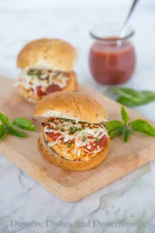 Parm-Style Chicken Burger - Turn the classic Chicken Parmesan into a delicious chicken burger!