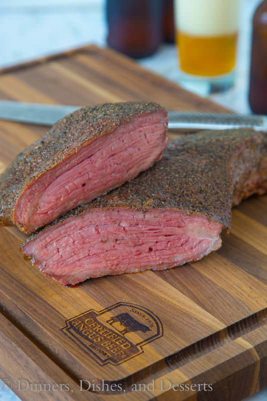 Smoked Tri-Tip - a perfectly smoked cut of meet is a gorgeous thing! This Tri-tip is coated in a quick and easy rub, and then smoked to perfection!