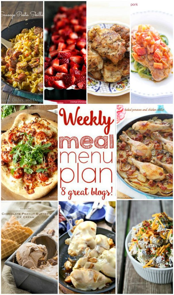Weekly Meal Plan Week 6 - 9 top bloggers bringing you 6 dinner recipes, 1 side dish and 2 desserts to make a quick, easy, and delicious week!