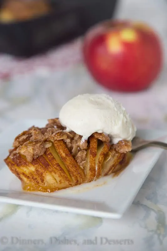 Hasselback Apples - a fun twist on apple crumble, that will be sure to impress. Definitely a fun way to enjoy apples this year!