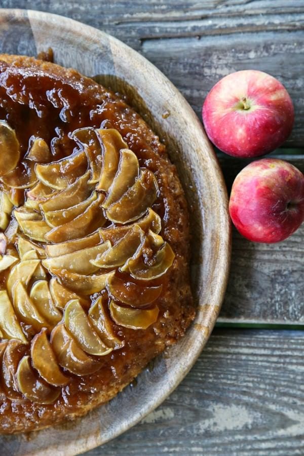 Maple Apple Skillet Upside Down Cake {Foodie with Family}