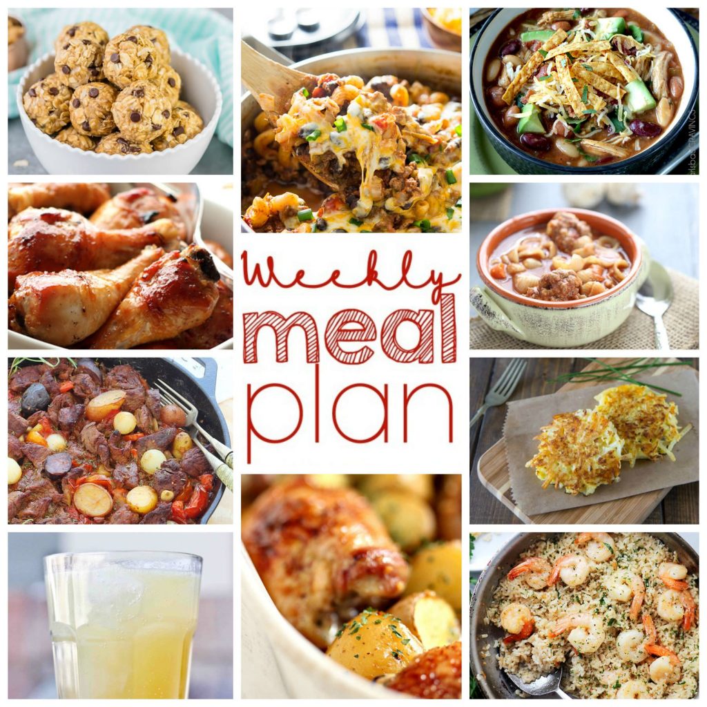 Weekly Meal Plan Week 13 - 10 great bloggers bringing you a full week of recipes including dinner, sides dishes, drinks and desserts!