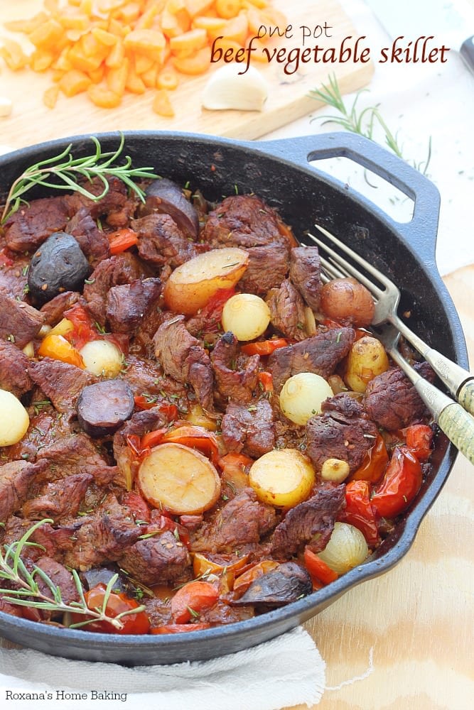 One Pot Beef and Vegetable Skillet {Roxana's Home Baking}