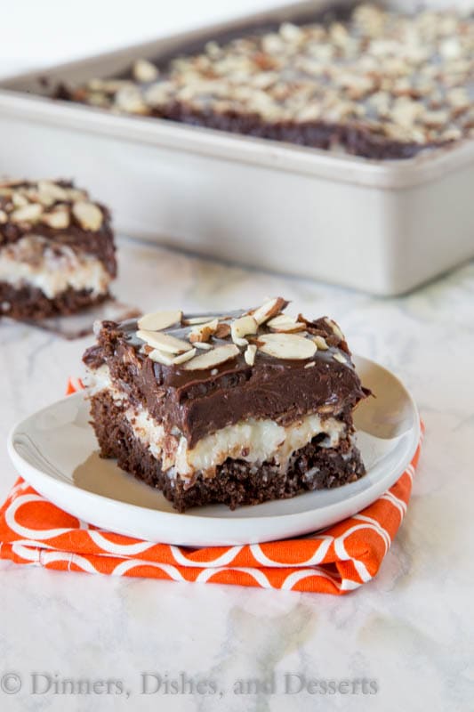 Almond Joy Brownies - An almond joy candy bar turned into a super fudgy brownie.