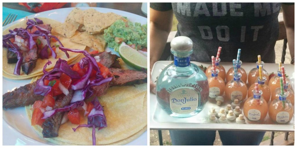 Certified Angus Beef tacos and mini margaritas