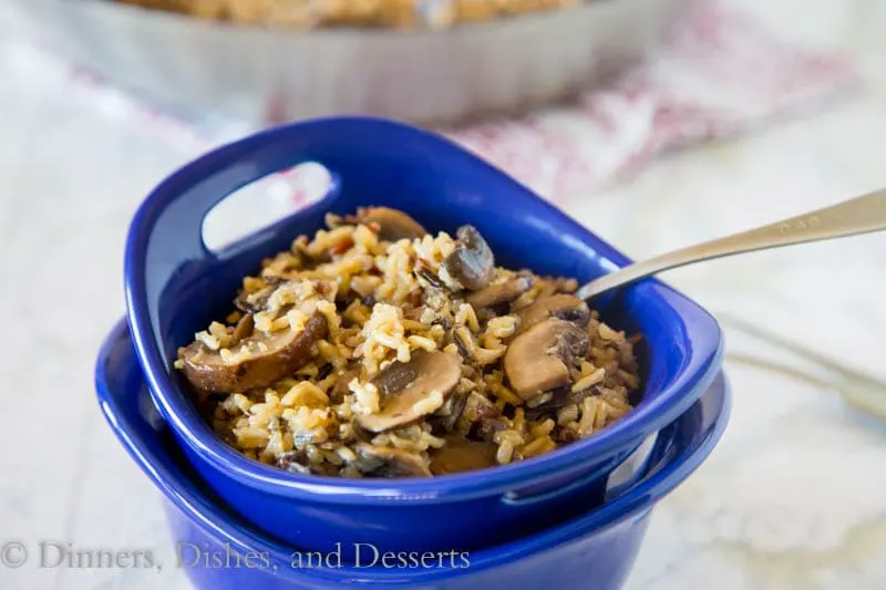 Mushroom Rice Pilaf {Dinners, Dishes, and Desserts}