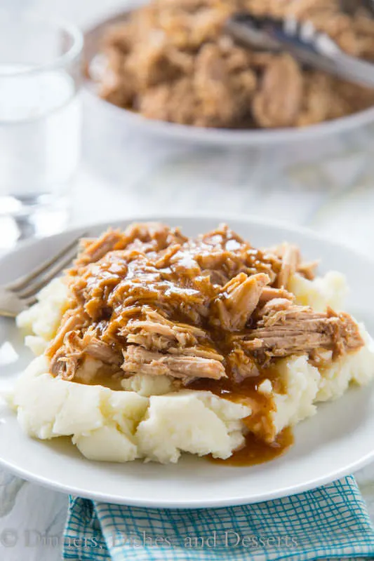 Slow Cooker Pork Roast - crock pot season is here, and it is time for pure comfort food! Super easy pork roast for any night of the week.
