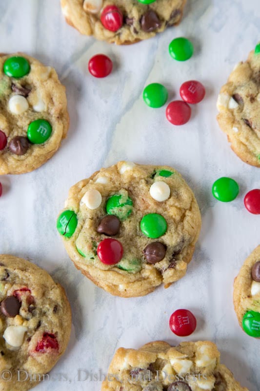 Double Chocolate M&M Cookies & 100 of the best cookie recipes for Christmas | PasstheSushi.com