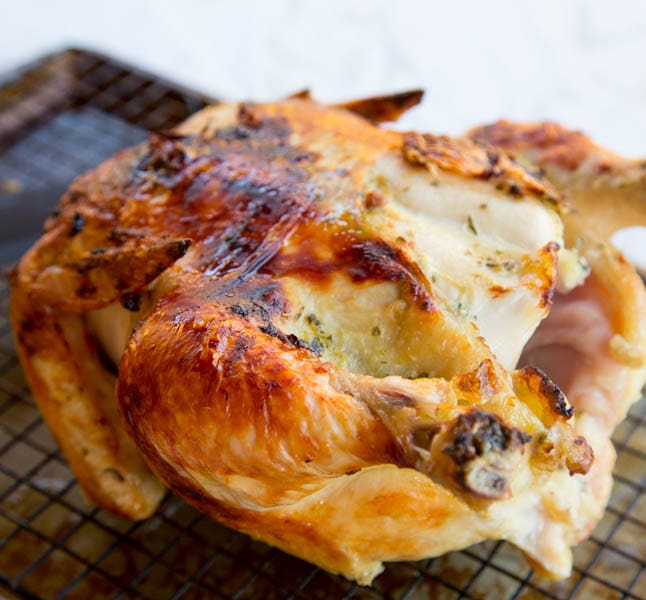 easy roast chicken in a pan