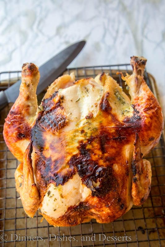 Easy Roast Chicken - a tender, juicy, and flavorful chicken is super easy and ready in no time!