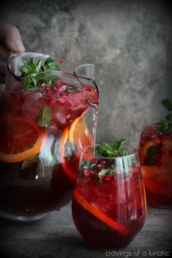 Pomegranate Party Punch {Cravings of a Lunatic}