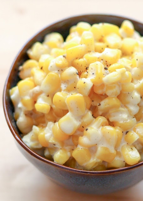 Slow Cooker Creamed Corn {Barefeet in the Kitchen}