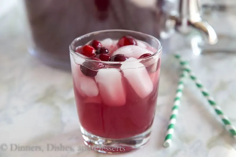 cranberry punch in a cup