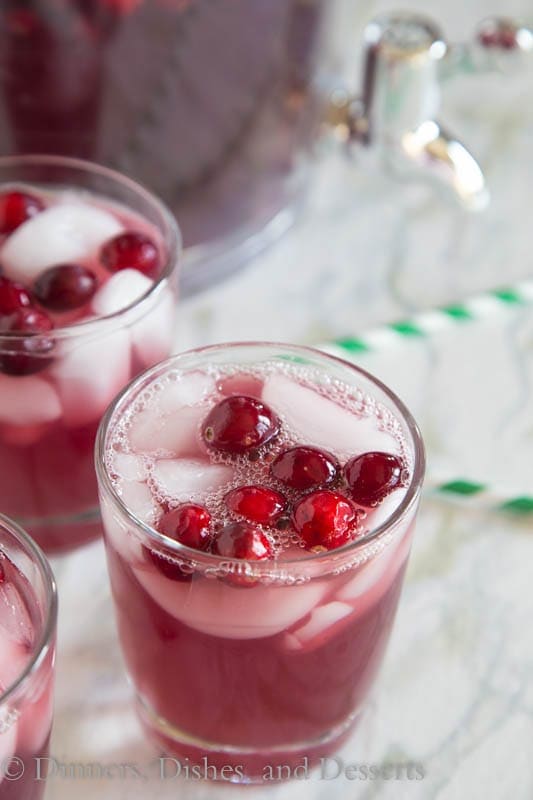 cranberry punch in a cup