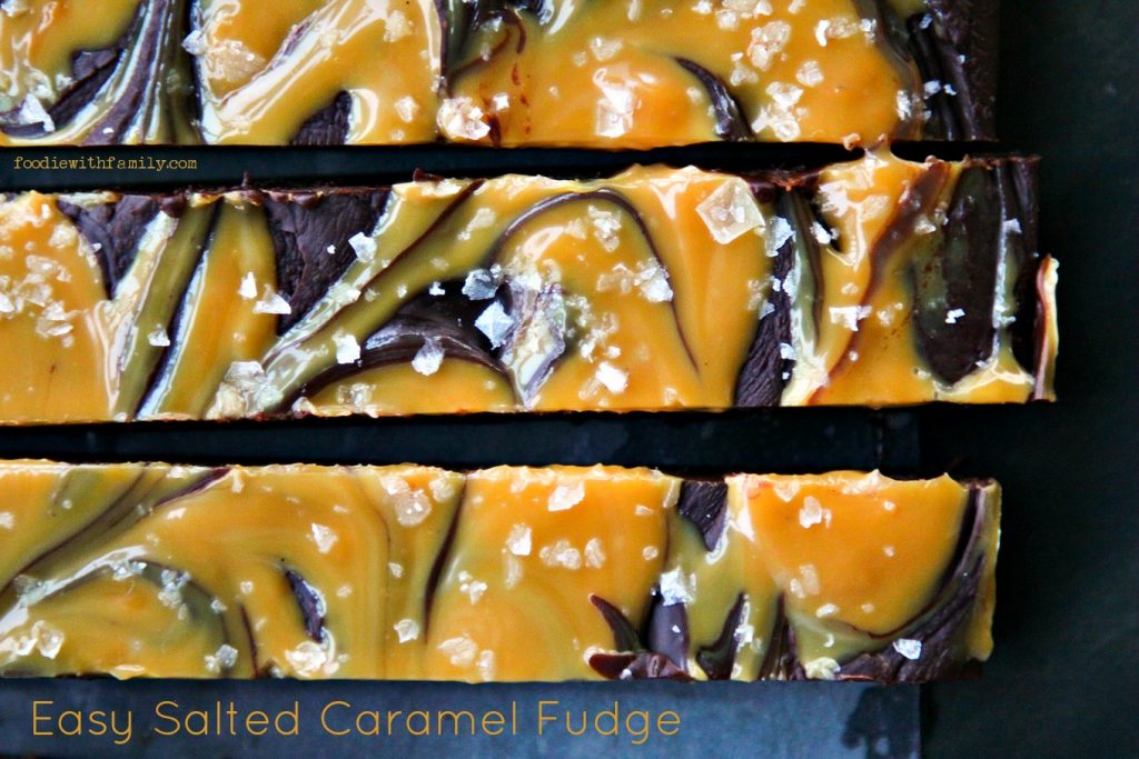 Easy Salted Caramel Fudge {Foodie with Family}