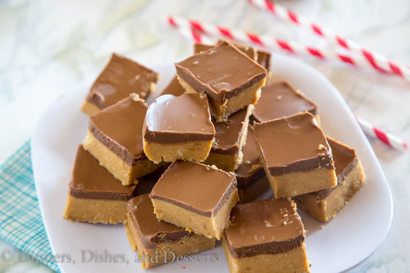 Nutella Peanut Butter Reese's Fudge Bars