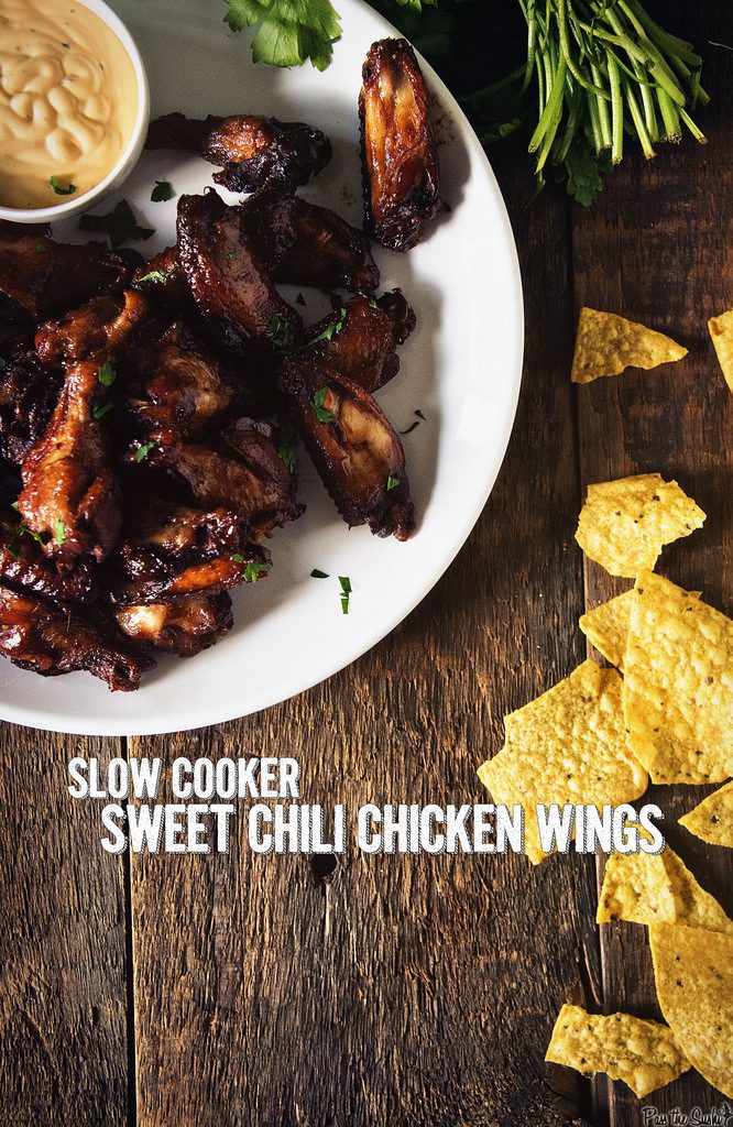 Slow Cooker Sweet Chili Chicken Wings {Girl Carnivore}