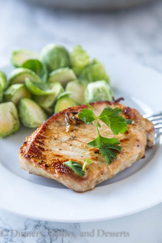 pork chops on a plate