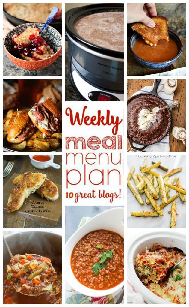 Weekly Meal Plan Week 32 - 10 great bloggers bringing you a full week of recipes including dinner, sides dishes, and desserts!