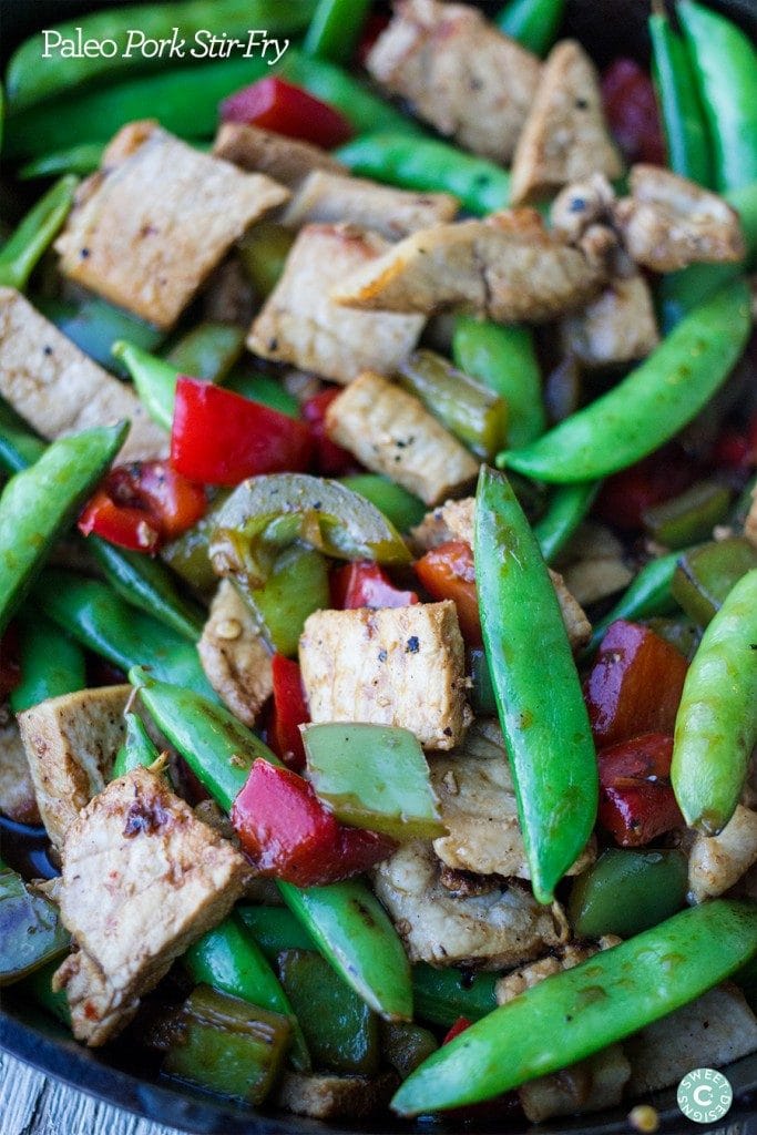 Paleo Pork Stir Fry {Sweet C's Designs}