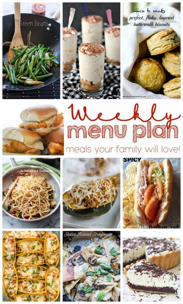 Weekly Meal Plan Week 25 - 10 great bloggers bringing you a full week of recipes including dinner, sides dishes, and desserts!