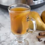 spiced pear cider in a mug