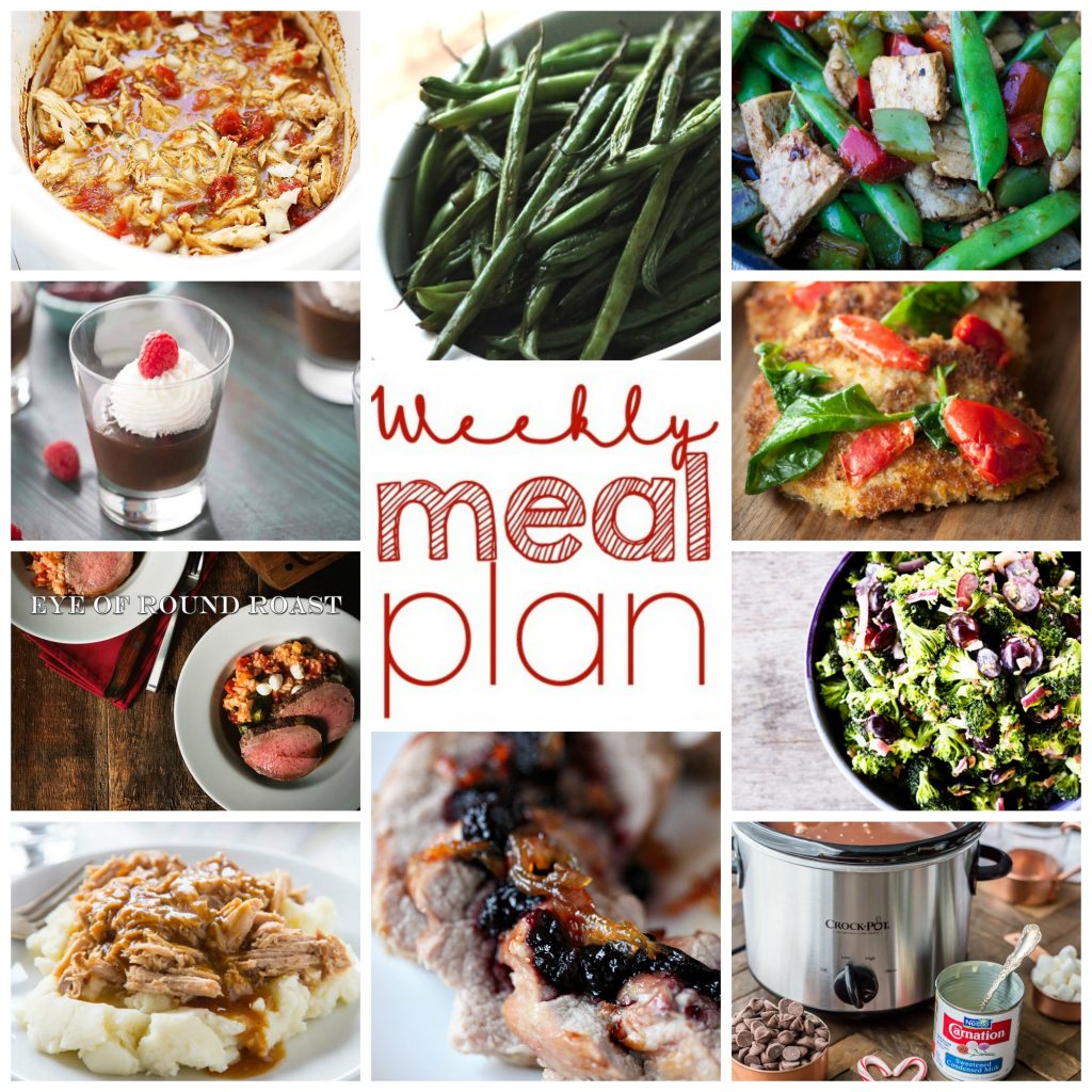 Weekly Meal Plan Week 27 - 10 great bloggers bringing you a full week of recipes including dinner, sides dishes, and desserts!
