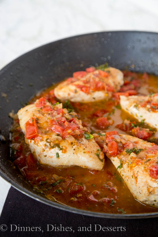 tuscan chicken in a skillet